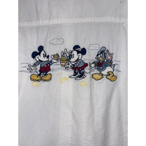 Other - Vtg The Disney Store Men’s Button Down Long Sleeve Mickey Minnie Donald Size XL